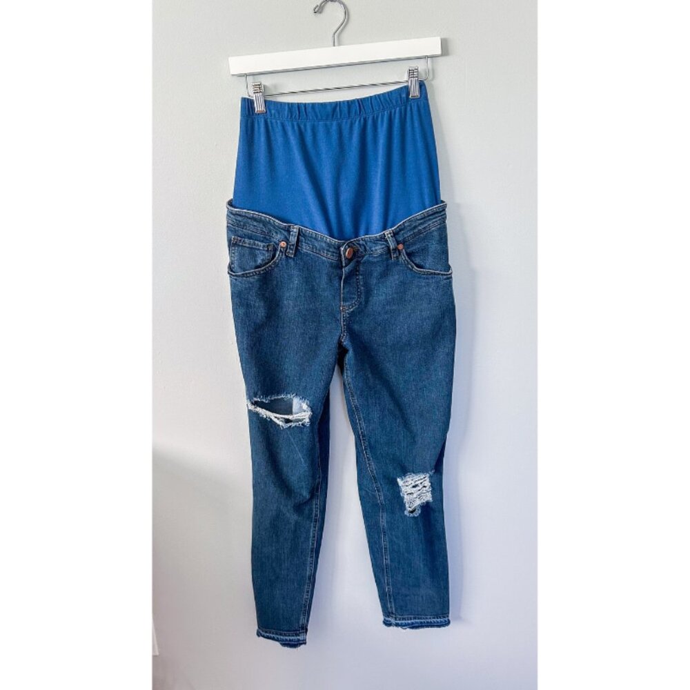 ASOS Distressed Boyfriend Maternity Jeans